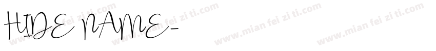 HIDE NAME字体转换
